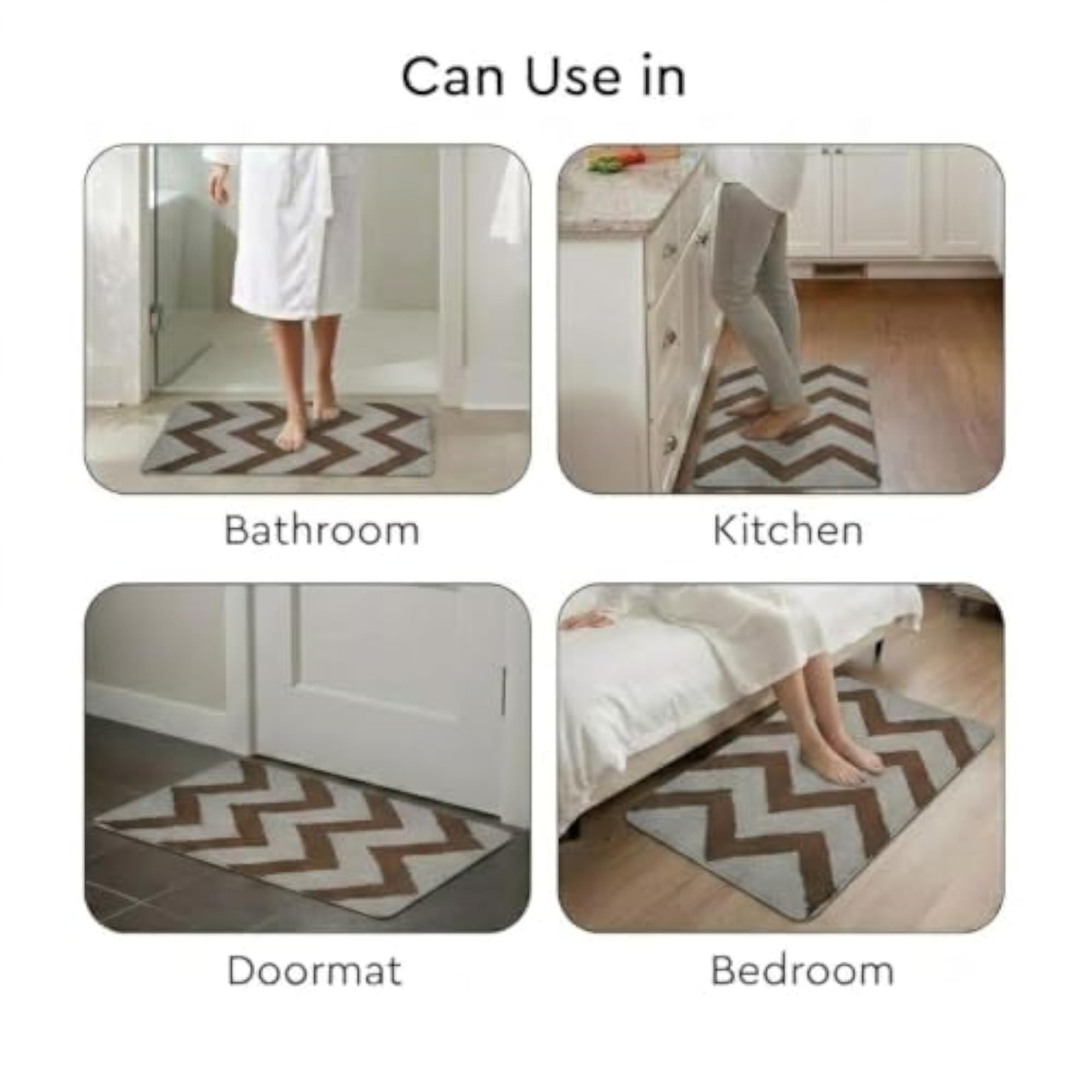 Modern Hand Tufted Pure Wool Luxury Floor Mat, Non-Slip